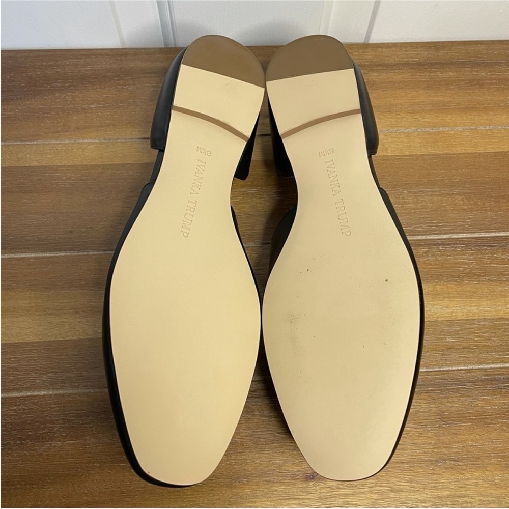 Ivanka Trump Black Leather Flats - Picture 6 of 8